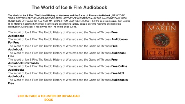 The world of ice and fire audiobook free download for windows 10